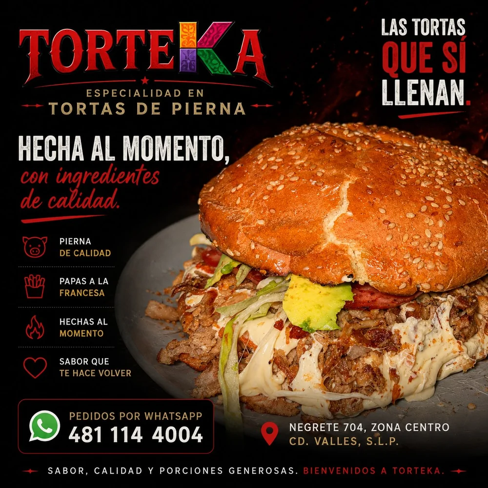 Flyer de Torteka: las tortas que sí llenan
